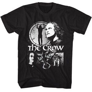 The Crow T-Shirt Collage Black 90s Vintage Retro Horror Movie Fan Tee 92